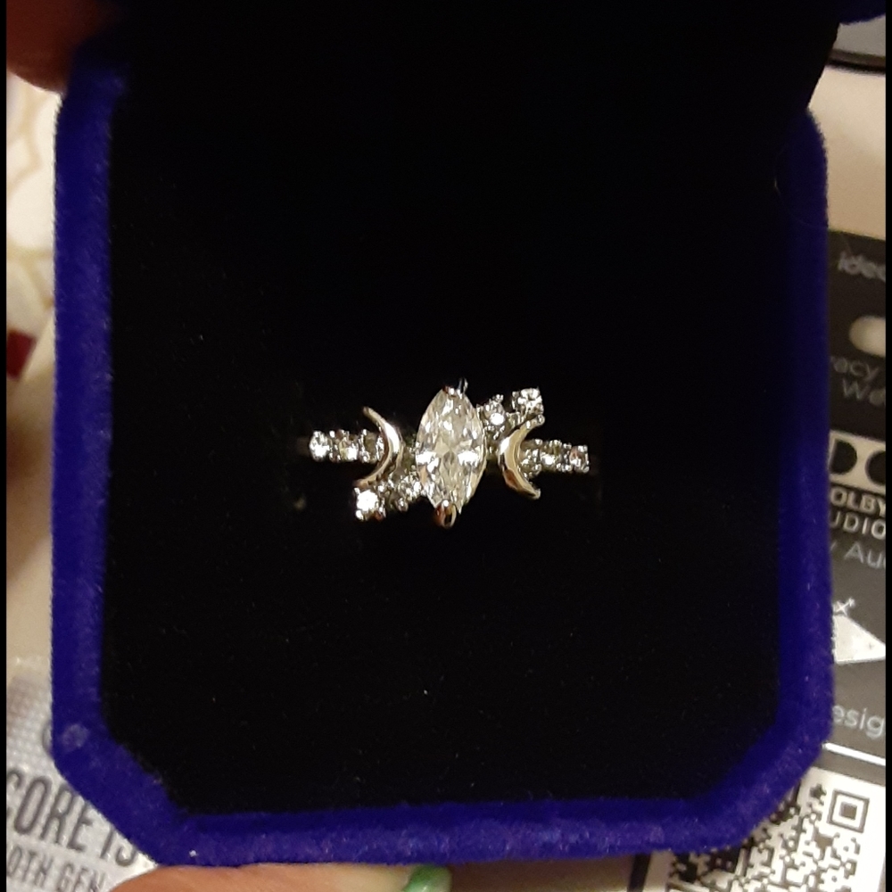 Silver Moon Ring